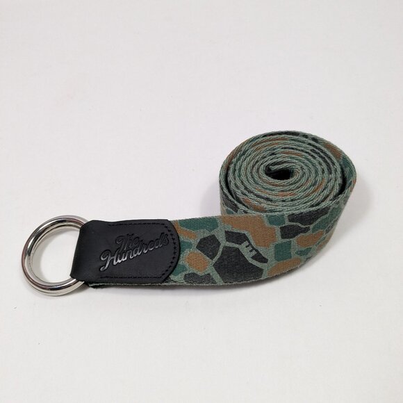 The Hundreds Camo Fabric Belt Silver Hardware Green Black Brown Utility Modern - Picture 1 of 9